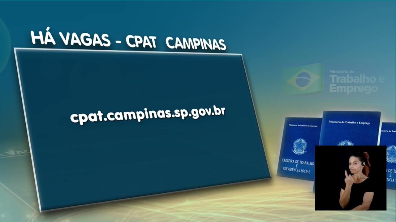 Painel de vagas de emprego do CEPAT exibido no programa Notícias da Metrópole, em Campinas, TV Câmara Campinas.