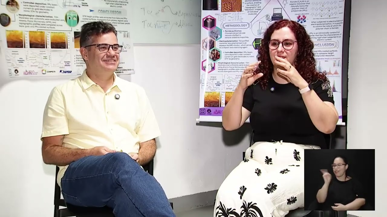 Camila Desiderio Fernandes, estudante da Unicamp, durante entrevista sobre o prêmio no quadro De Olho na Educação da TV Câmara Campinas.