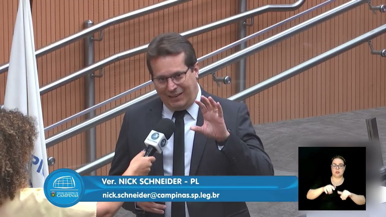Vereador Nick Schneider discursa na Câmara de Campinas sobre projeto de transparência de preços, TV Câmara Campinas