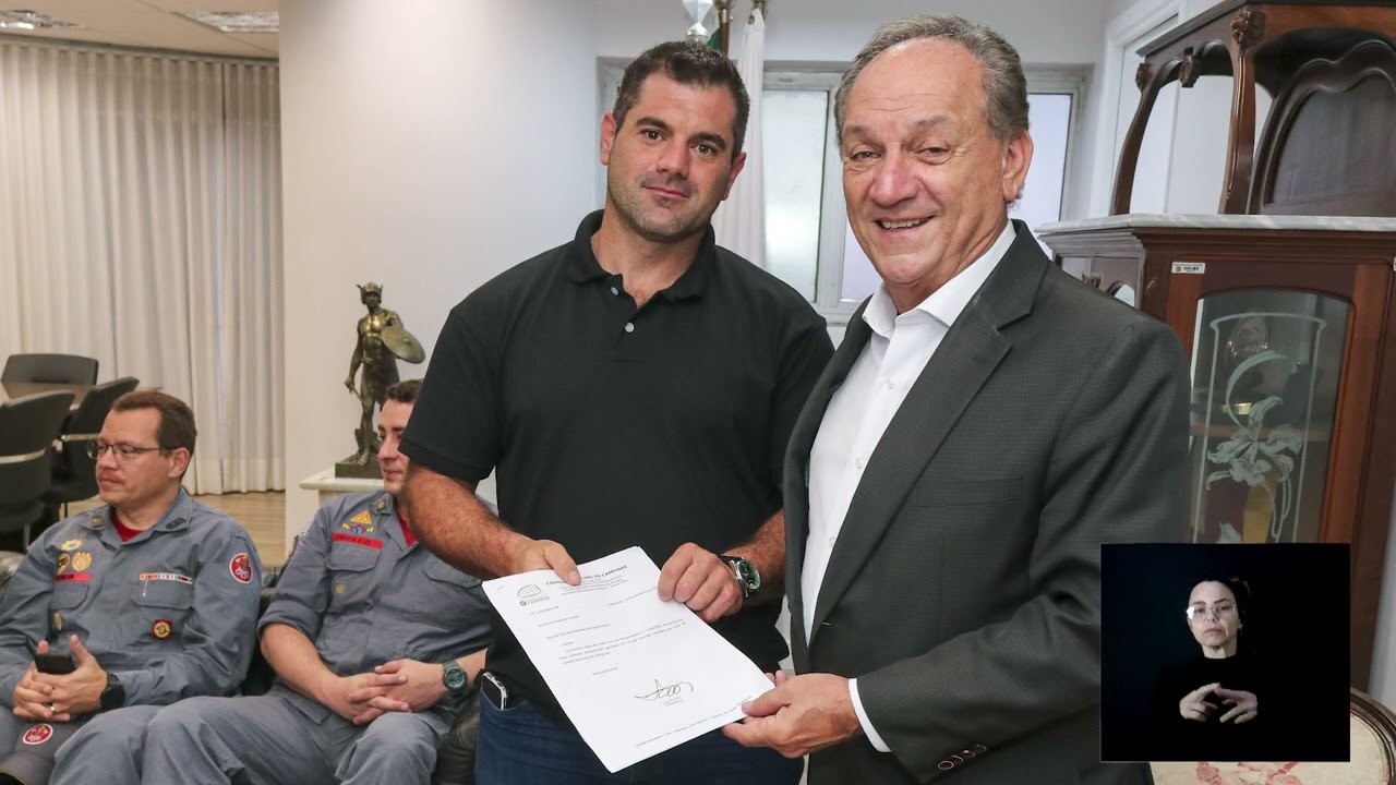 Vereador Luís Rossini recebe canoístas e comitiva do Sétimo Grupamento de Bombeiros em homenagem na Câmara Municipal de Campinas, TV Câmara Campinas